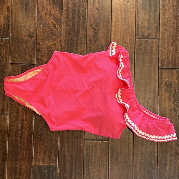 NWT / Never Been Worn J.Crew Pink One Shoulder Swim - Picture 7 of 7